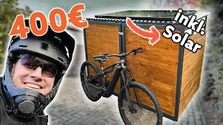Fahrrad-Garage mit Solar Balkonkraftwerk selber bauen - DIY für 400