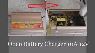 Opening 10 amp 12 volt battery charger