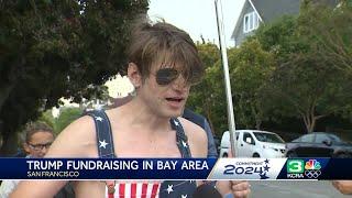 Trump supporters, detractors swarm upscale San Francisco neighborhood for visit