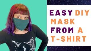 DIY Face Mask With Filter Pocket - NO SEW | Upcycled T Shirt Transformation | Reusable Mask