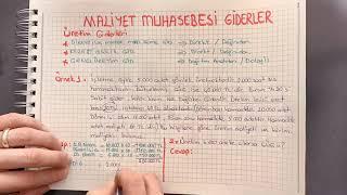 Maliyet Muhasebesi Üretim Giderleri