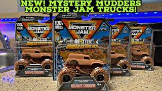 NEW! MONSTER JAM MYSTERY MUDDERS FROM SPIN MASTER! DIE-CAST MYSTERY TRUCKS! #monsterjam #gravedigger