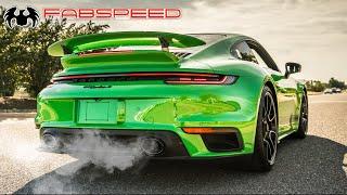 Porsche 911 Turbo S Exhaust PURE SOUND Fabspeed | Startup, Acceleration, Downshifts! (992) 4K