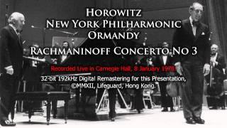 Horowitz plays Rachmaninoff Concerto No 3 NYP Ormandy 2012 Remastering