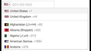 Jquery Plugin To Create International Telephone List Box With Country Code and Flags