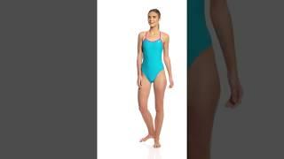 Nike Women's Solid Crossback One Piece Swimsuit | SwimOutlet.com