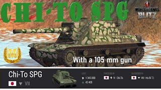 Chi-To SPG WoT Blitz. Tier VII Japanese Tank Destroyer. Master.