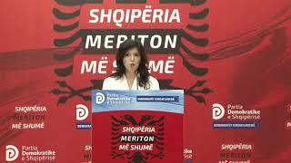 #LIVE - Zëdhënësja e Demokratëve Euroatlantik, Mirela Karabia, deklaratë në seli.