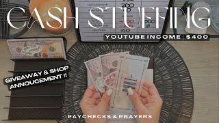 Cash Stuffing my Business Binder | Youtube Income | GIVEAWAY + ETSY SHOP SALE ANNOUCEMENT !!