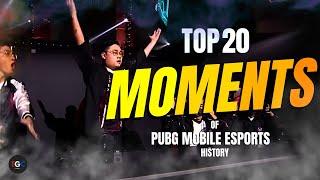 Revealing The Top 20 Plays of PUBG MOBILE Esports History! @PUBGMOBILEEsports