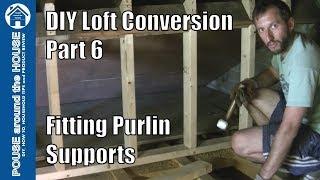 Loft Conversion Part 6 - Make & fit purlin supports. Support loft purlins.