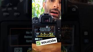 Solución ERROR de tarjeta SD en cámara... "No hay acceso a la tarjeta"