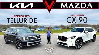 TO THE TOP?? -- 2024 Mazda CX-90 vs. 2023 Kia Telluride: Comparison