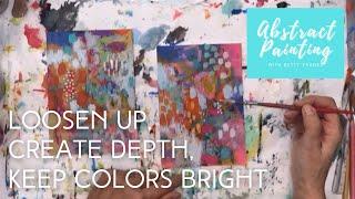 How to create small bright abstract paintings with Betty Franks | #artvideo #art #acrylicpainting