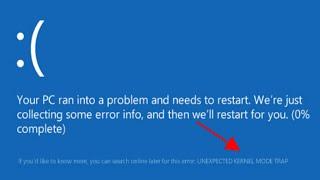 Полная НЕОЖИДАННАЯ ошибка KERNEL MODE_TRAP в Windows 10