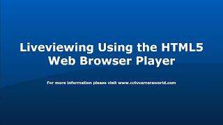 Liveviewing with the HTML5 Player