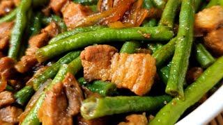 Adobong Sitaw With Pork And Oyster Sauce