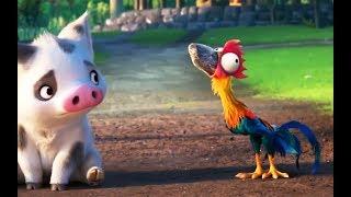 Moana - Heihei Best Moments | The Dumbest Chicken