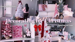 DECORATING MY FIRST APARTMENT FOR CHRISTMAS 2024 | holiday apartment tour