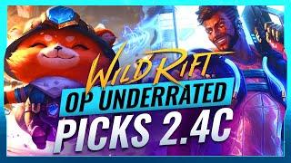 5 OP Underrated Picks in Wild Rift - Patch 2.4C (LoL Mobile)