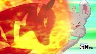 Zebstrika uses Flame Charge on Minccino! Pokémon Black & White: Unova Gym Battle Part 2