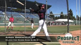 Aaron Greenfield Prospect Video, OF, Millikan High School Class of 2016