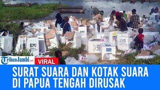 Viral Surat Suara Dan Kotak Suara Di Kabupaten Paniai Papua Tengah Dirusak Dan Dihambur-Hamburkan