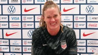 USWNT Goalkeeper ALYSSA NAEHER postgame; Team USA beat the Netherlands