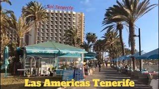 Tenerife Las Americas Promenade Walk to Hotel Sol Tenerife March 2021