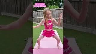 How to do backbend bridge with me, Rosabella. #gymnastics #youtube #youtubeshorts #backbendbridge