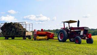 Mowing, Tedding, Raking, and Baling 3rd cutting hay!!  (Making Hay in PA)