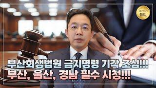 [변호사 직접 상담]부산회생법원 개인회생 금지명령 기각 조심!!!