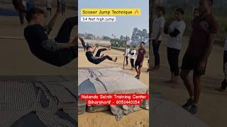 3.4 feet Girls High Jump || #policebharti #shorts #ytshorts #highjump #viralvideo #highjump