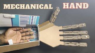 How to make a MECHANICAL HAND Easily at Home out of cardboard (DIY) #diy