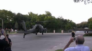 AH-64D Apache Longbow Helicopter Landing for Park Cities Fourth of July Celebration