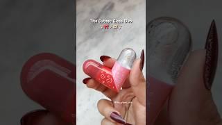 Cutest Mini Lip Gloss Duo 🫶 | Blue Heaven Love Duo 2 in 1 Tinted and Clear Lip Gloss  | #shorts