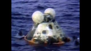 APOLLO 13 - Splashdown & Recovery - Stabilized Live TV [60fps]