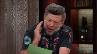 Andy Serkis as Gollum or Sméagol reading Trumps tweet's