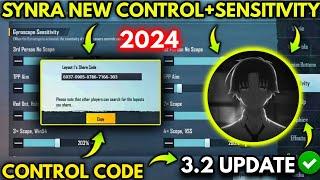 UPDATE 3.2 SYNRA NEW BEST SENSITIVITY + CODE AND BASIC SETTING CONTROL PUBG MOBILE