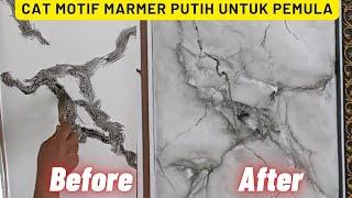 Cat Motif Marmer Putih, Mudah Di Pahami Dan Mudah Ditiru untuk Pemula. @mjgchannel9091