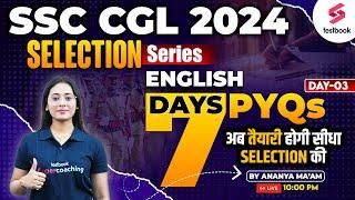 SSC CGL 2024 English | SSC CGL 2024 English Previous Year Question Paper Day 3 | By Ananya Ma'am