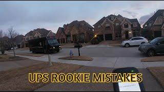 UPS DRIVER ROOKIE MISTAKES