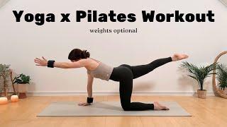 30 MIN YOGA x PILATES WORKOUT ||  Core, Legs & Arms – optional: (Wrist) Weights/Bala Bangles