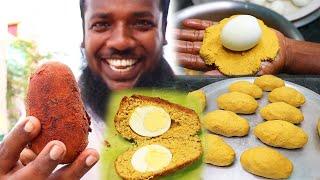 Dinosaur egg recipe! eggs inside the keema! The biggest chicken egg recipe prepared by bhai