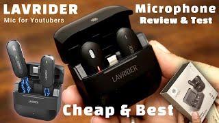 Mic For Youtubers | Wireless Mic LAVRIDER | Review & Test | AI Receiver | Bluetooth Mobile Mic Hindi