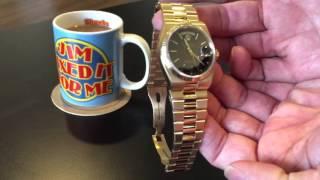 Solid Gold Rolex Day Date Oysterquartz 19018 Review