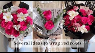 Floyd Roses Flower Wrapping Tutorials(85) | Flower Bouquet Wrapping Technique & Idea