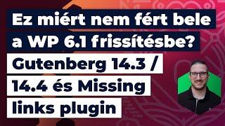 Ez miért nem fért bele WP 6.1-be...? Gutenberg 14.3 / 14.4 és Missing links plugin