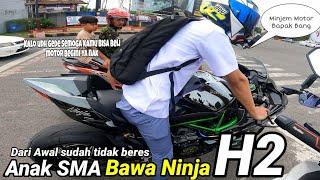 CURIGA DARI AWAL, Ketemu ANAK SMA NAIK KAWASAKI NINJA H2, DI LAMPUNG CUMA 1 #alfusori#kenung