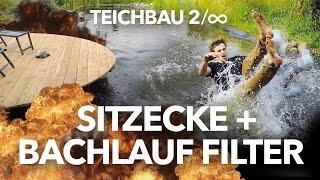 Teich Naturfilter-Bachlauf + Sitzplatz – Teichbau 2 | Heimwerkerking Fynn Kliemann